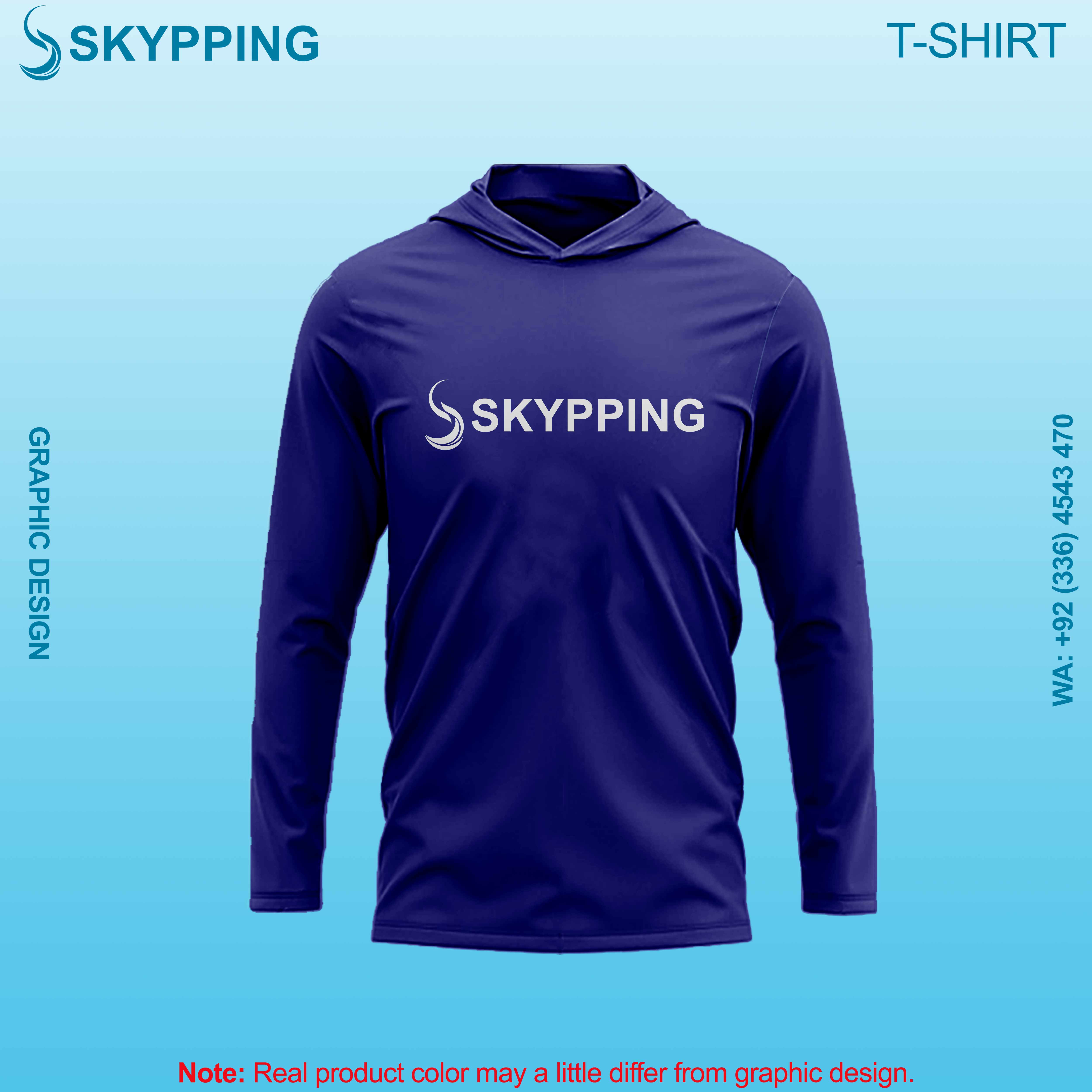 Hooded Long sleeve set-in style round neck t-shirts for men